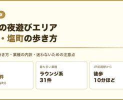 "姫路の夜遊びエリア魚町と塩町のガイド"